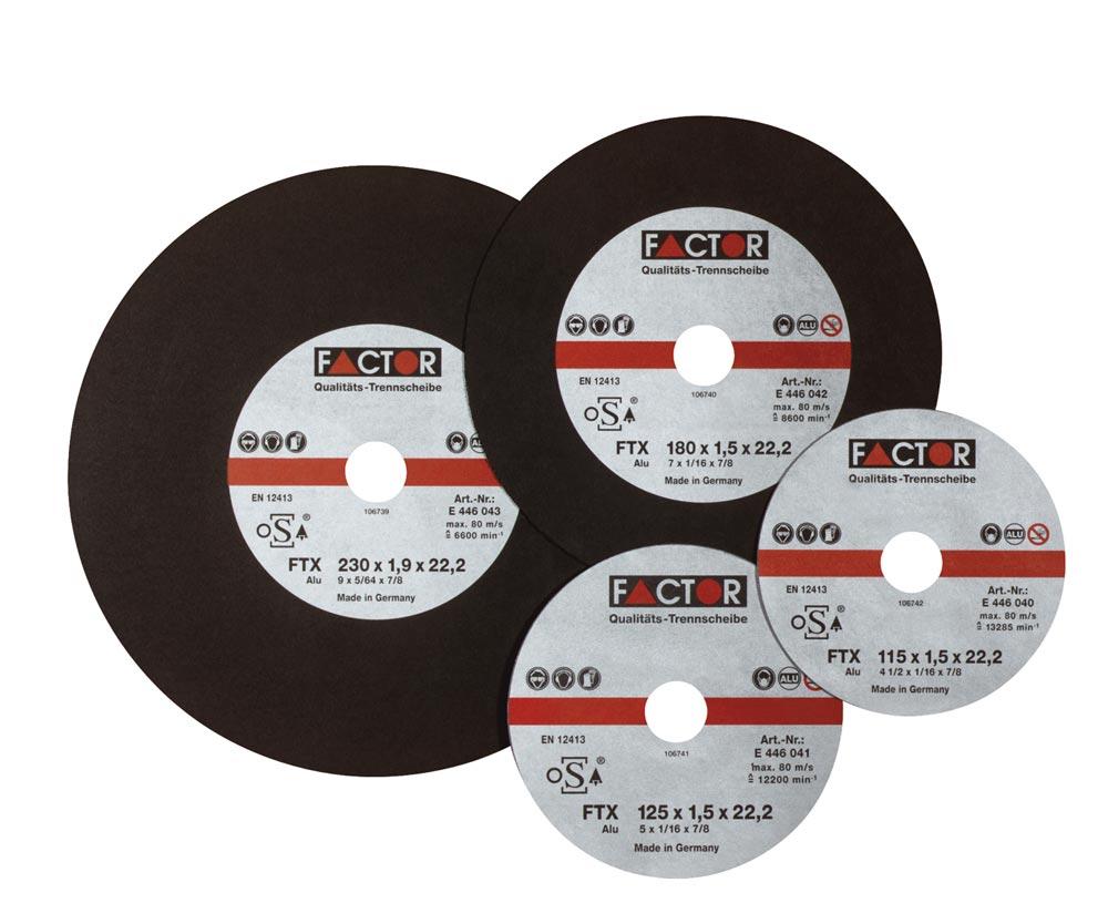 Trennscheiben für Aluminium, dünne Ausf. FTX-Alu 125 x 1,5 x 22,2 mm