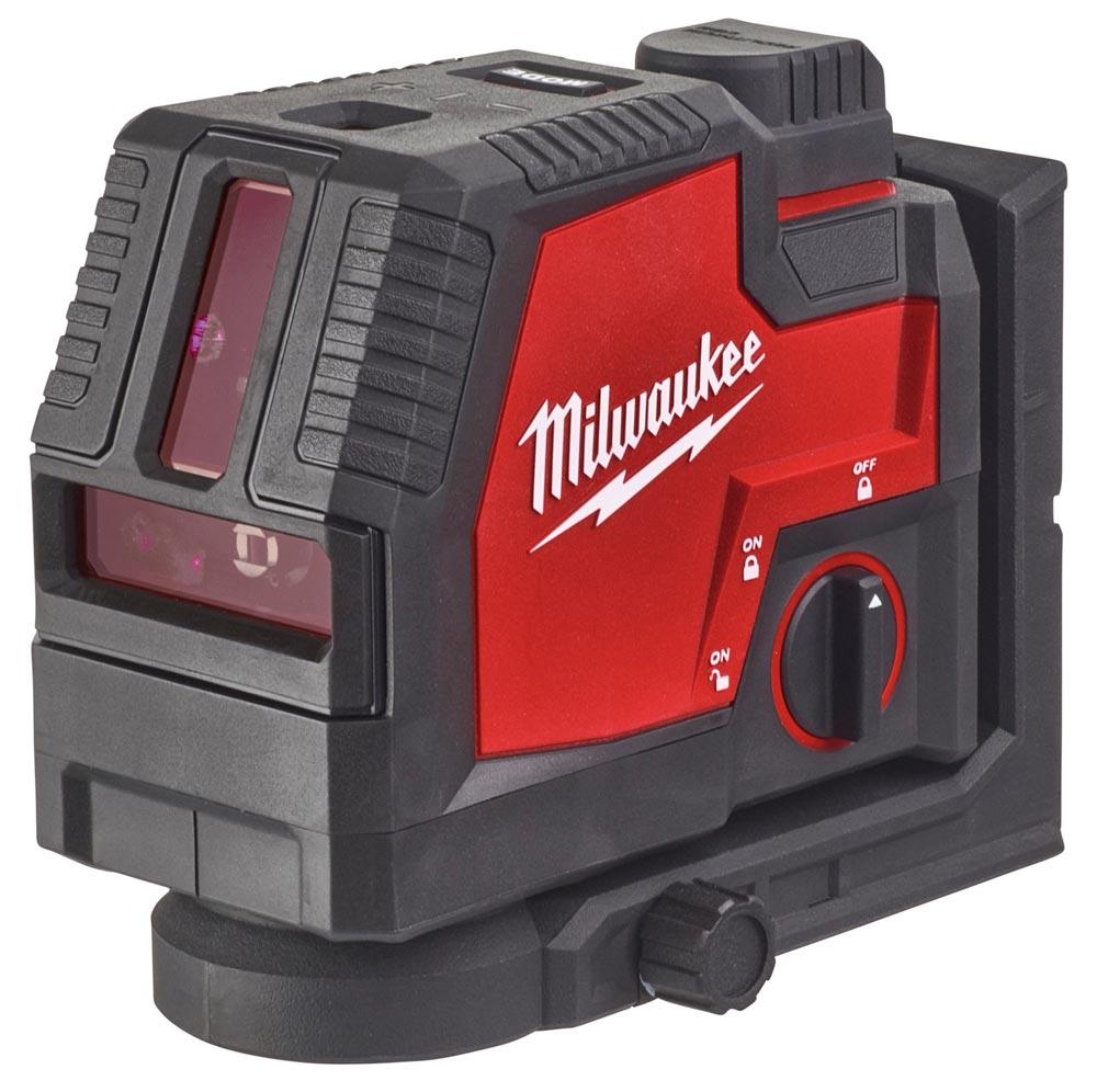 MILWAUKEE Kreuzlinienlaser L4 CLLP 30 m grün mit Lotpunkten inkl. Li-Akku im Koffer