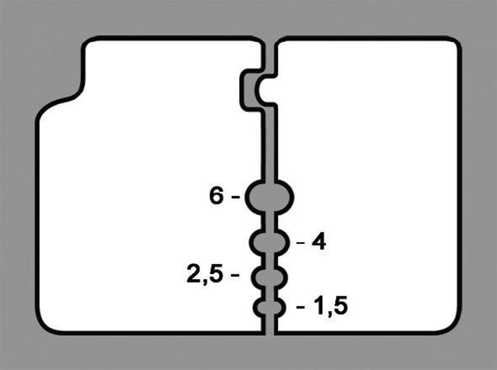 Präzisionsabisolierzange Länge 195 mm Mehrkomponeten-Hüllen 0,14 - 6 (AWG 26 - 10) mm