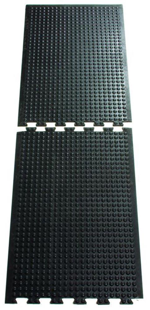 Arbeitsplatzmatte, Gummi, schwarz, mit rundum abgeschrägten Kanten, LxBxH 900x600x14 mm, Gewicht 6,35 kg