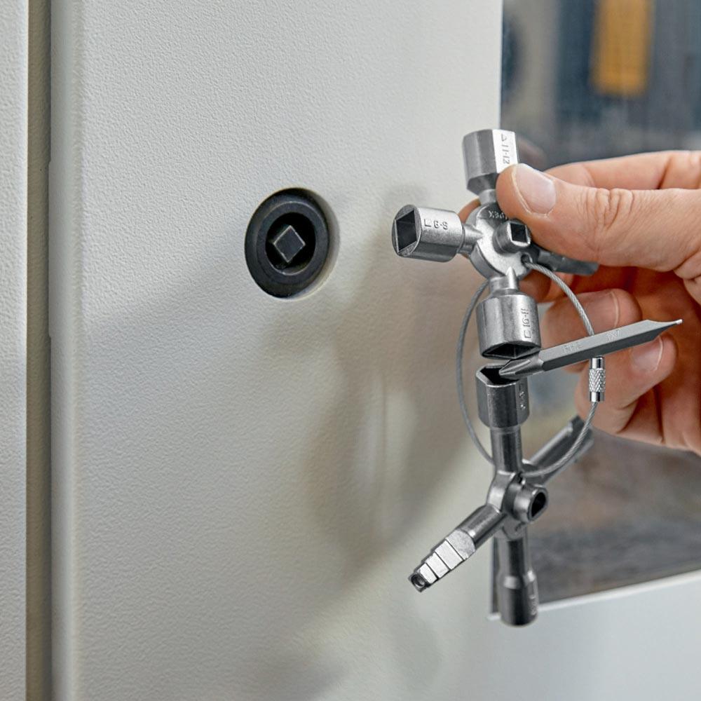 Schaltschrankschlüssel TwinKey® 6 Funktionen mit Magnet Verbindung