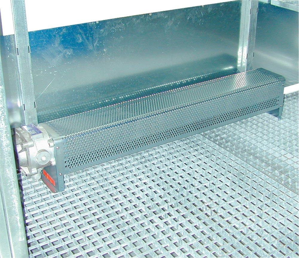 Umweltcontainer, verz., vormont., isol., Vol. 1300 l, für aktive+passive Lagerung v. entzündb. Flüssigkeiten, BxTxH 5075x2075x2385 mm, elektr. Heizung