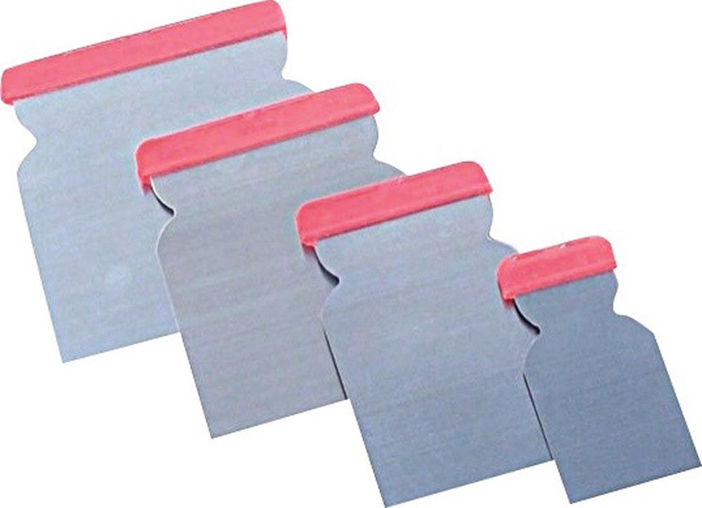 Japanspachtelsatz 4-teilig Stahl je 1 Spachtel 50/80/100/120 mm Breite im Klarsichtbeutel