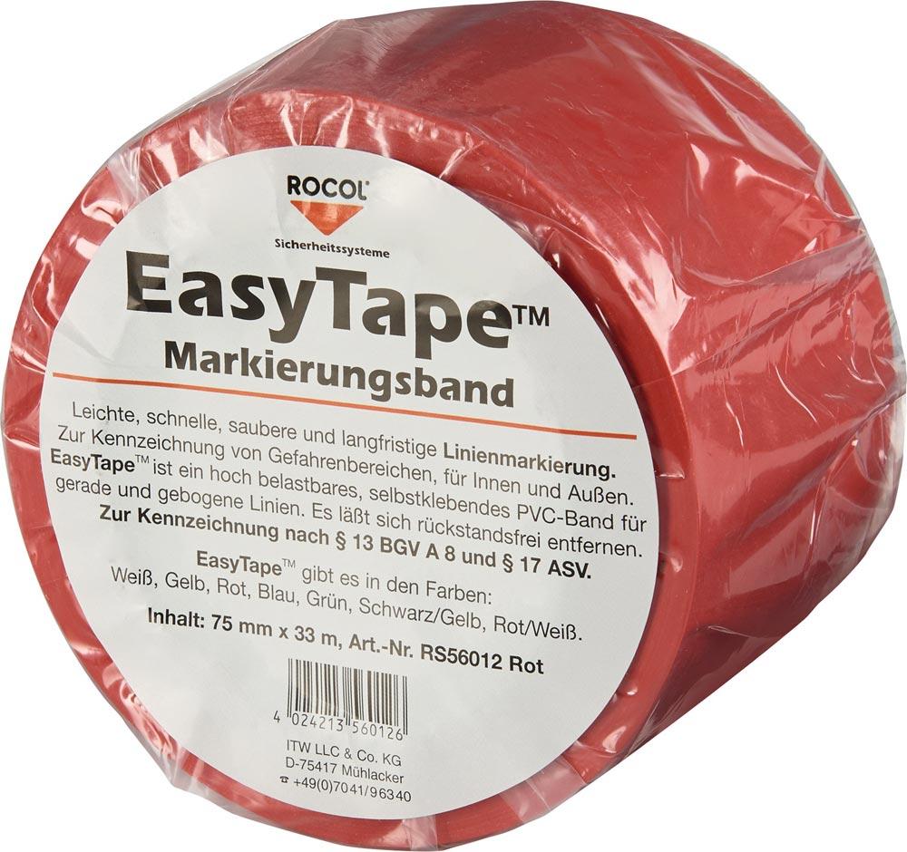 Bodenmarkierungsband Easy Tape PVC rot Länge 33 m Breite 75 mm Rolle