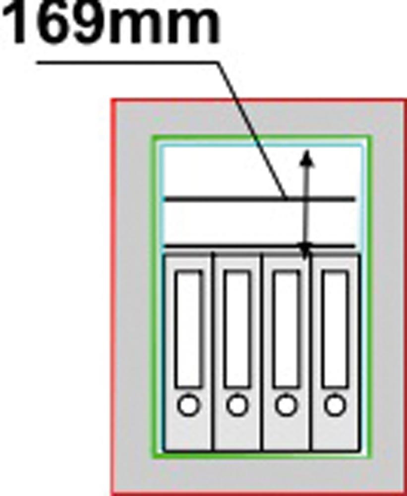 Dokumentenschrank, Sicherheitsstufe Kl. I, S60P, BxTxH 463x440x615 mm, Volumen 60 l, 2 Böden, Kapazität 4 Ordner, RAL 7035 lichtgrau