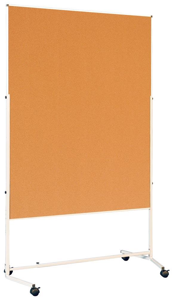 Moderationswand Vario, Kork, Tafelgröße BxH 1200x1500 mm, Gesamthöhe 1960 mm
