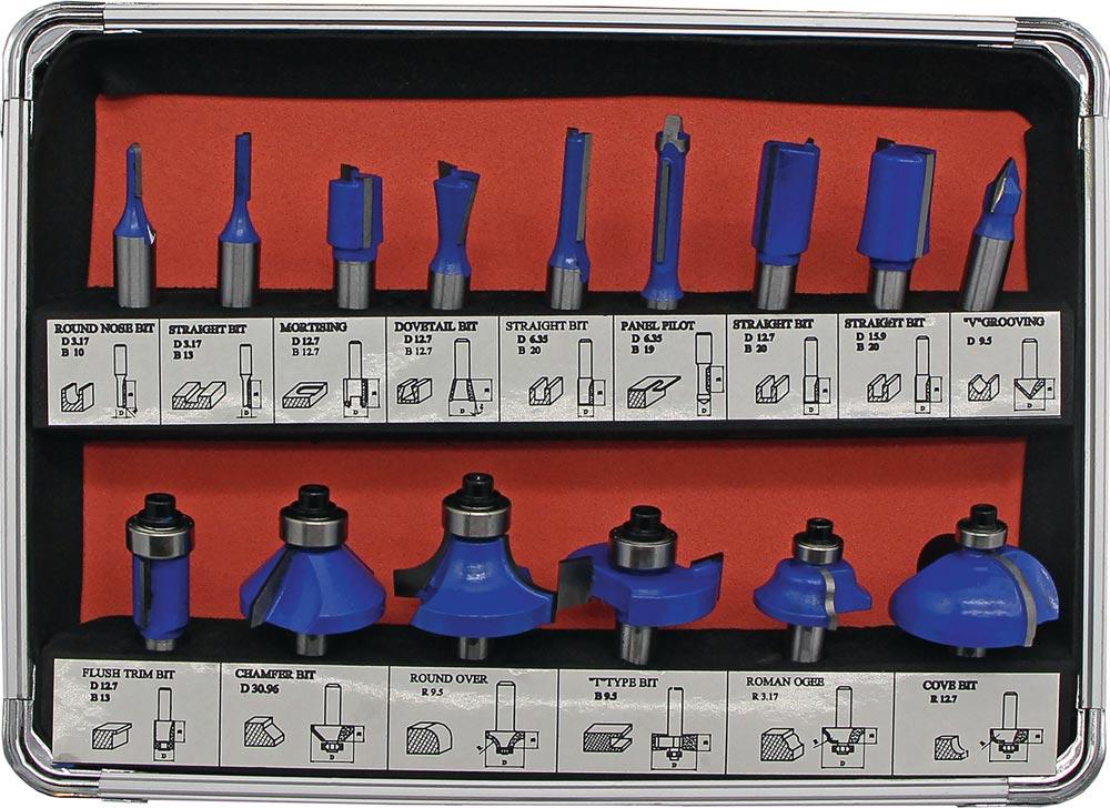 HM-Oberfräserkassette 973CT15A 15-teilig Schaft-Ø 8 mm HM