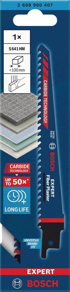 Säbelsägeblatt Expert Fiber Plaster S 641 HM Länge 150 mm Breite 19 mm 4,3 mm S-Schaft 1 Stück / Karte