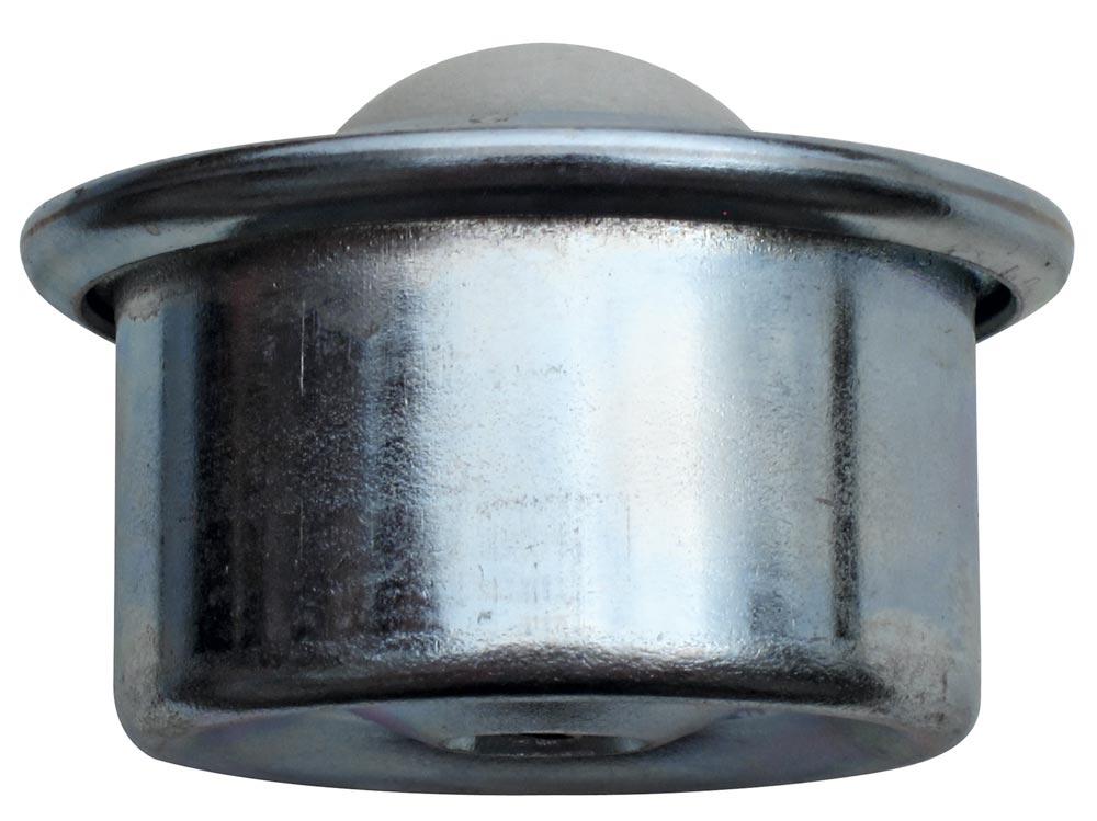 Kugelrolle ohne Befestigung, Kugeldurchm. 22 mm, Traglast 10 kg, Nylonkugel, Gehäuse verzinkt, MINDESTABNAHME 10 Stück