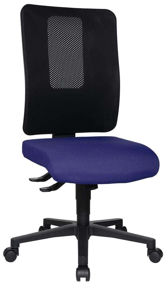 Bürodrehstuhl m.Synchrontechnik schwarz/blau 450-550mm Trgf.110kg TOPSTAR