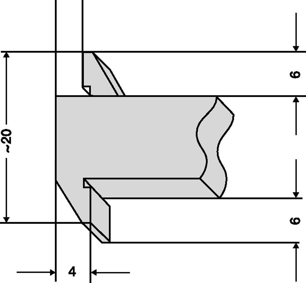 Tiefenmessschieber 300 mm abgesetzte Messschiene 8 x 3 mm