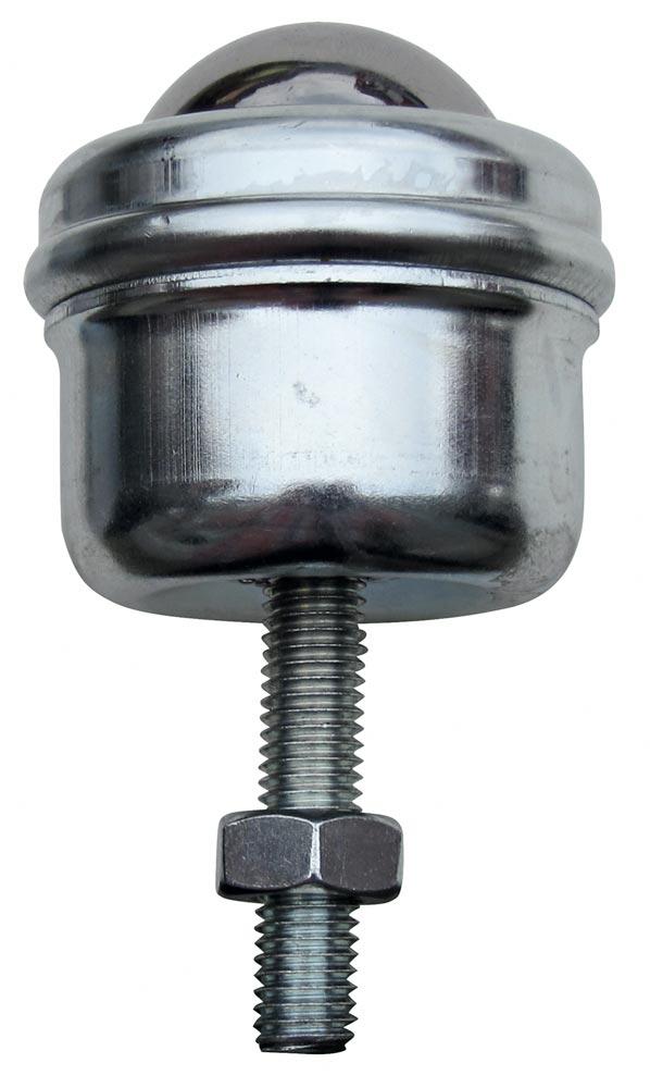 Kugelrolle mit Gewindestift, Kugeldurchm. 40 mm, Traglast 110 kg, Stahlkugel, Gehäuse verzinkt, MINDESTABNAHME 10 Stück