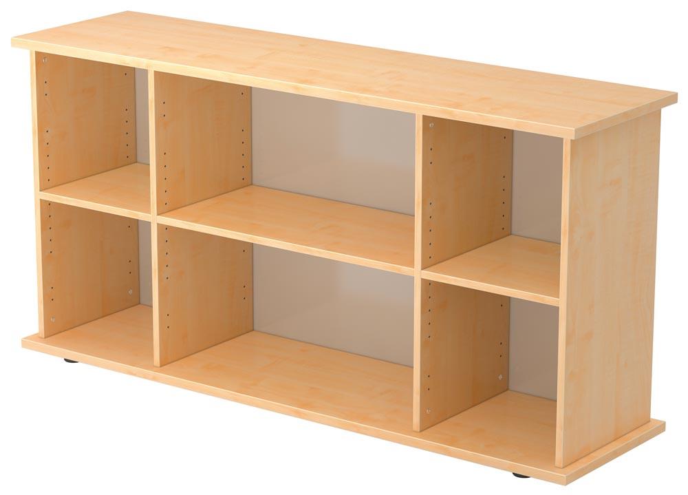 Sideboard, BxTxH 1661x448x840 mm, 2 Zwischenwände, 3x1 Boden, ahorn