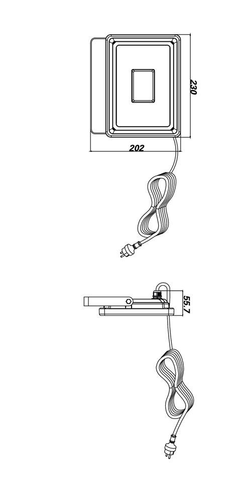 LED-Strahler 50 W 4250 lm 2 m H05RN-F 3x1 mm IP65