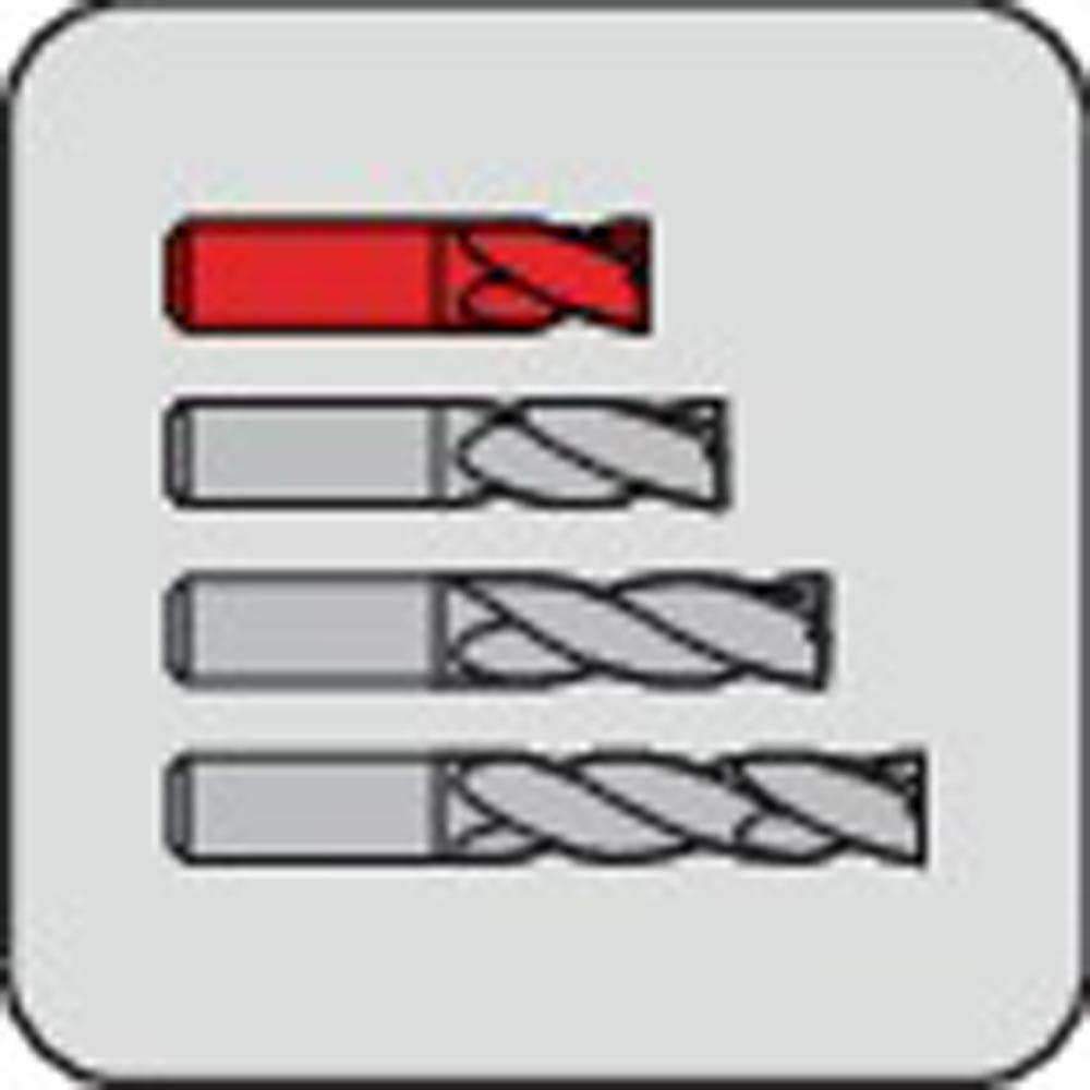 Vollradiusfräser Nenn-Ø 4 mm Einsatzlänge 13 mm HSS-Co8 TiCN DIN 1835 B Schneidenanzahl 2 extra kurz