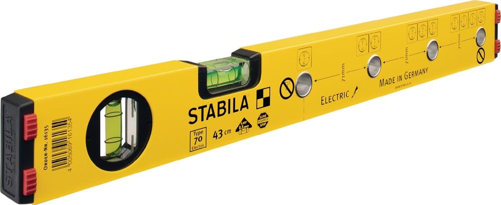 Wasserwaage 70 Electric 120 cm Aluminium gelb  0,5mm/m