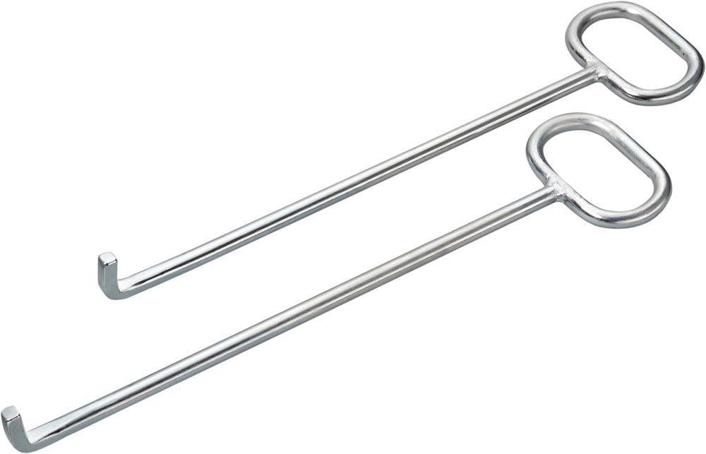Kanaldeckelheber Länge 600 mm mit L-Haken verzinkt