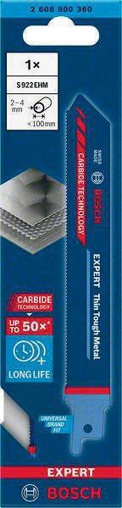 Säbelsägeblatt Expert Thin Tough Metal Länge 150 mm Breite 19 mm Zahnteilung TPI 18 1,4 mm S-Schaft 1 Stück / Karte Säbelsägeblatt Expert Thin Tough Metal Länge 150 mm Breite 19 mm Zahnteilung TPI 18 1,4 mm S-Schaft 1 Stück / Karte