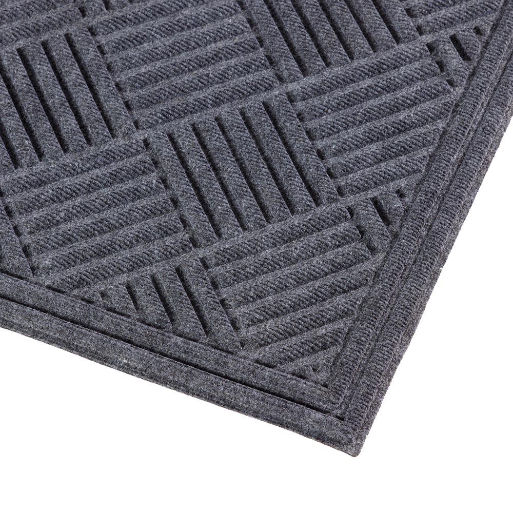 Schmutzfangmatte für den Innenbereich mit Nadelfilz Schlaufen, LxBxH 600x900x10,5 mm, grau