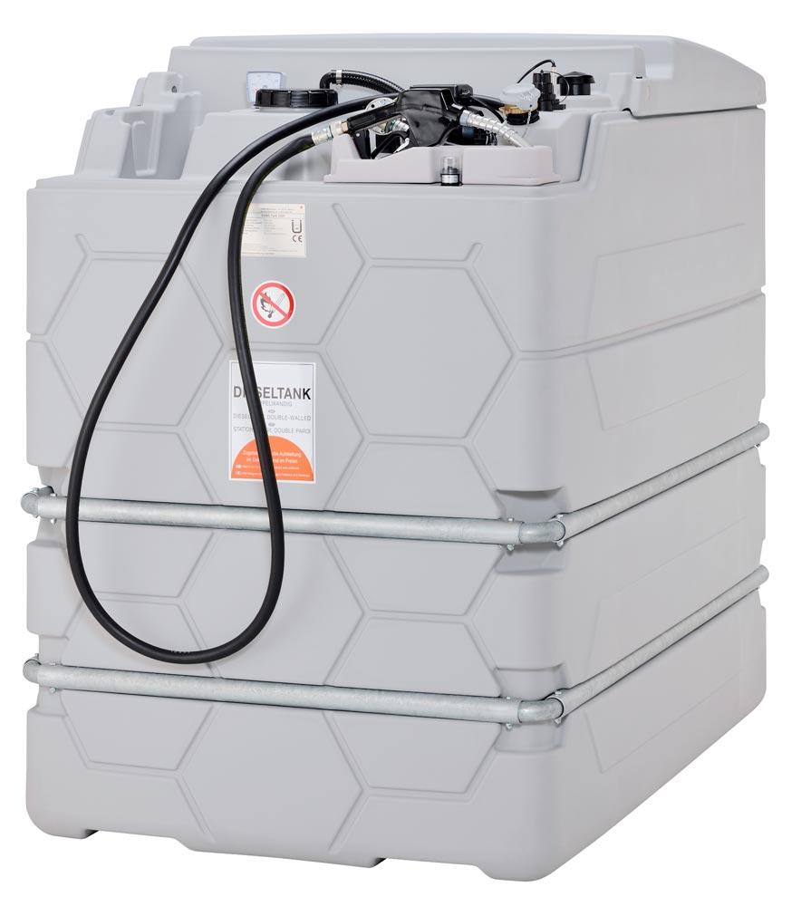 Dieseltankanlage, Innenaufstellung, Vol. 1500 l, 4 m Befüllschlauch, Gewicht 165 kg, mit E-pumpe 56 l/min