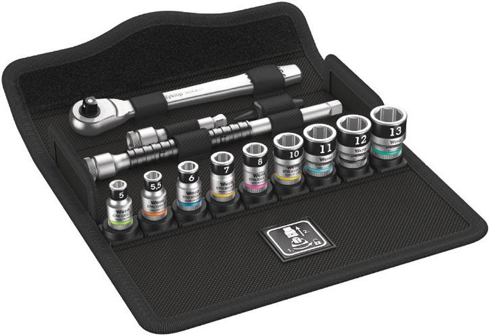 Steckschlüsselsatz 8100 SA 12 HF Zyklop 13-teilig 1/4  Schlüsselweiten 5-13 mm Anzahl Zähne 72 6-Kant
