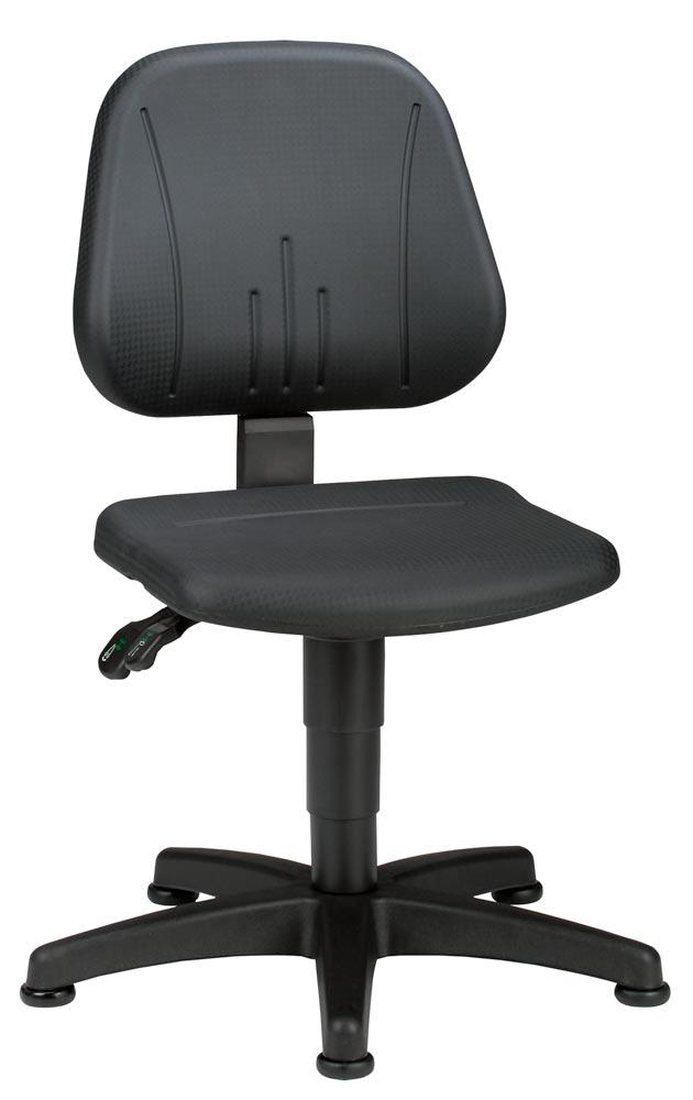 Arbeitsdrehstuhl, Sitz Höhe 440-620 mm, PU-Schaum schwarz, mit Gleitern