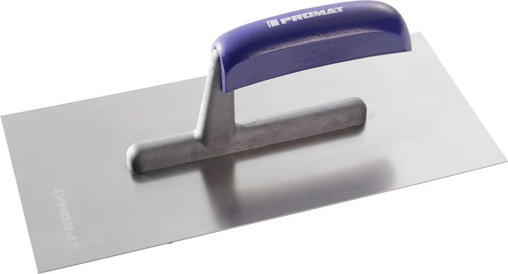 Glättekelle Länge 280 mm Breite 130 mm rostfrei, m. Buchenholzheft Edelstahl Stärke 0,7 mm