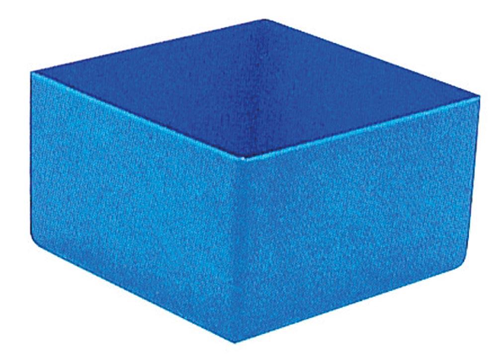 Einsatzkasten, Polystyrol, LxBxH 160x106x54 mm, Farbe blau, VE 50 Stück Einsatzkasten, Polystyrol, LxBxH 160x106x54 mm, Farbe blau, VE 50 Stück